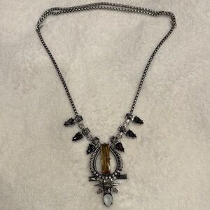 Elegant Silver and Gold Pendant Necklace